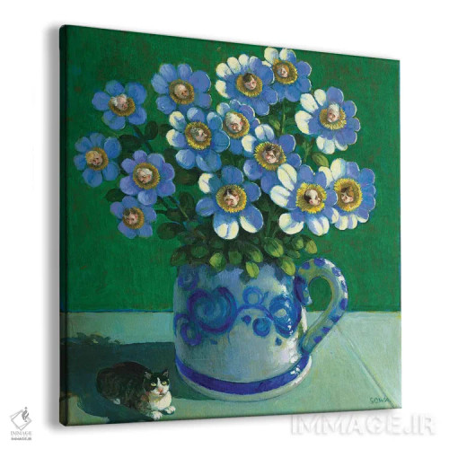 تابلو دکوراتیو دسته گل حسادت اثر مایکل سووا - نمای پرسپکتیو محصول