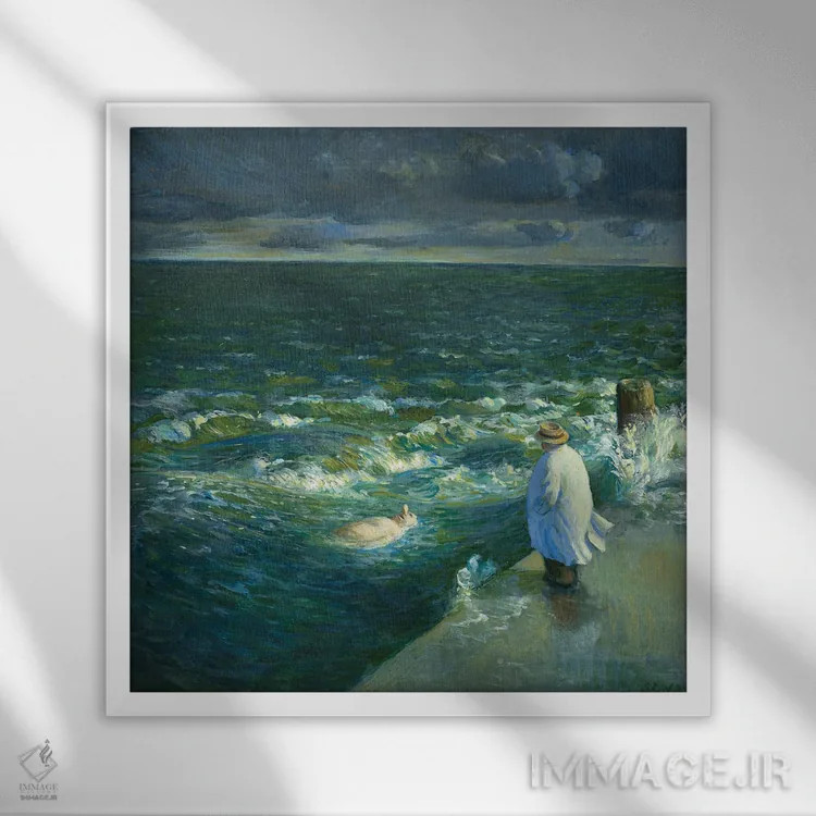 تابلو دکوراتیو پس از طوفان اثر مایکل سووا - نمای قابدار سفید