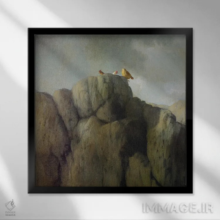 تابلو دکوراتیو مرغ کارپات اثر مایکل سووا - نمای قابدار مشکی