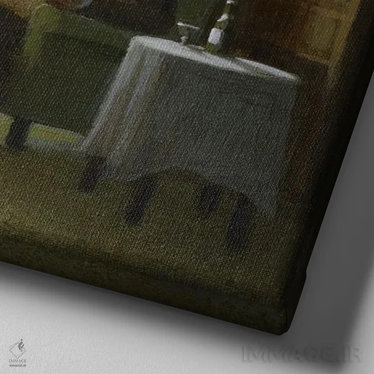 تابلو دکوراتیو فوریه اثر مایکل سووا - نمای نزدیک بافت بوم