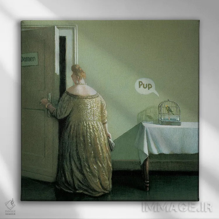 تابلو دکوراتیو مدفوع اثر مایکل سووا - نمای روبهرو روی دیوار