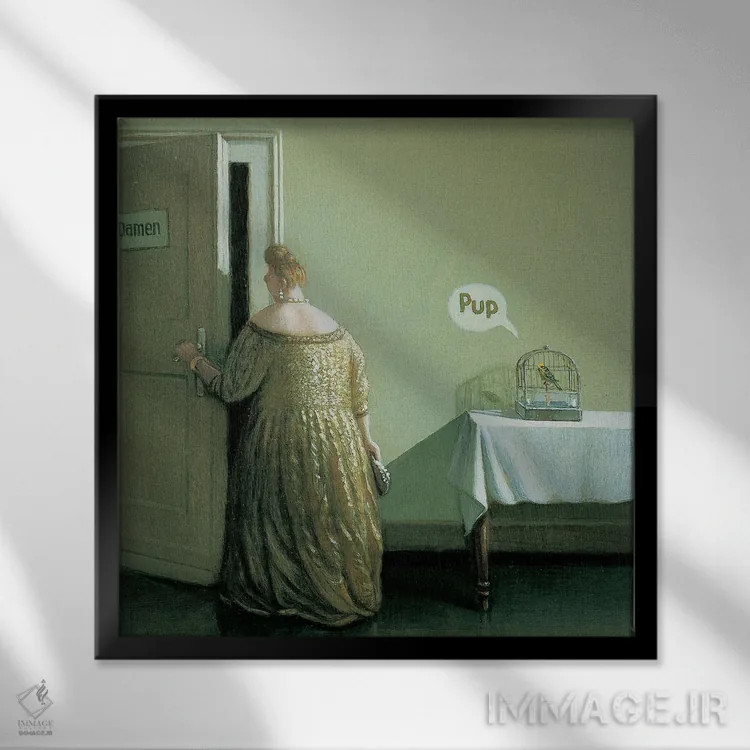 تابلو دکوراتیو مدفوع اثر مایکل سووا - نمای قابدار مشکی