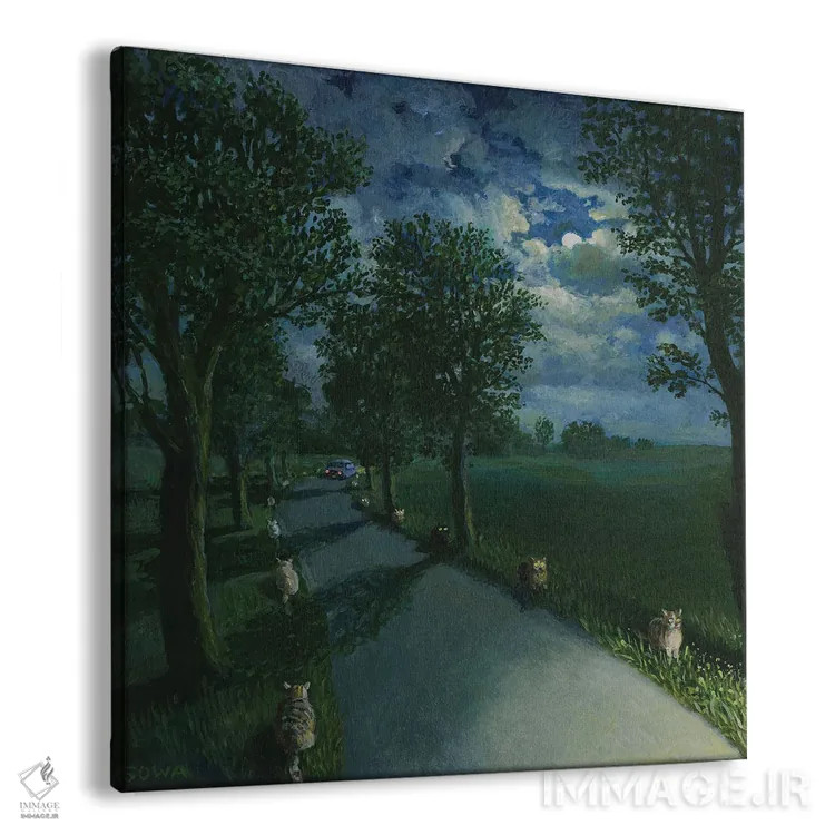 تابلو دکوراتیو دستیاران مسیر اثر مایکل سووا - نمای پرسپکتیو محصول