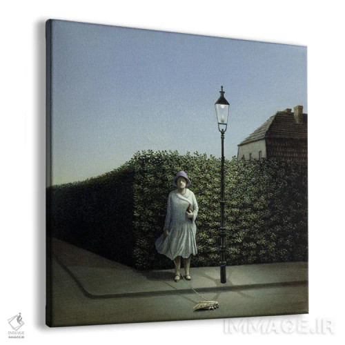 تابلو دکوراتیو زن با شب پره اثر مایکل سووا - نمای پرسپکتیو محصول