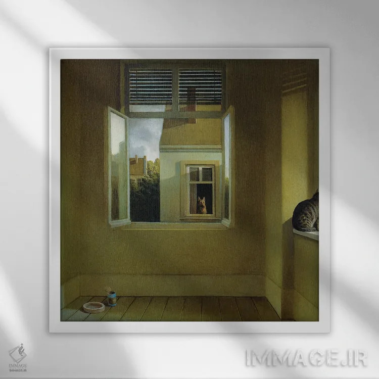 تابلو دکوراتیو ملال عصر تابستان اثر مایکل سووا - نمای قابدار سفید