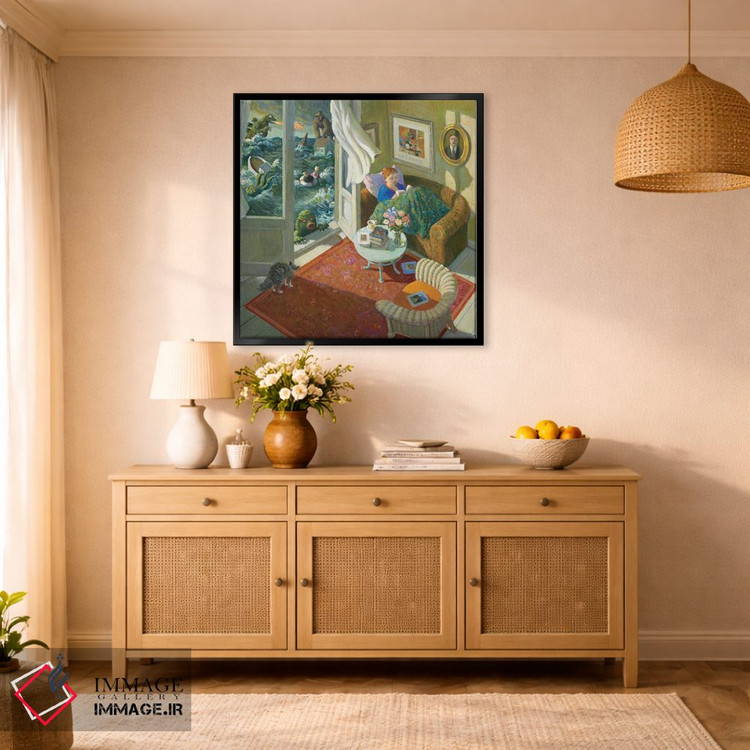 تابلو دکوراتیو ترجیح می دهم بخوانم اثر مایکل سووا - D2B