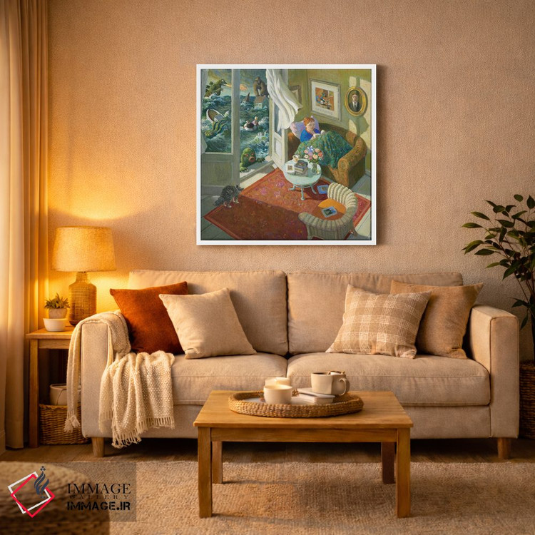 تابلو دکوراتیو ترجیح می دهم بخوانم اثر مایکل سووا - D3W