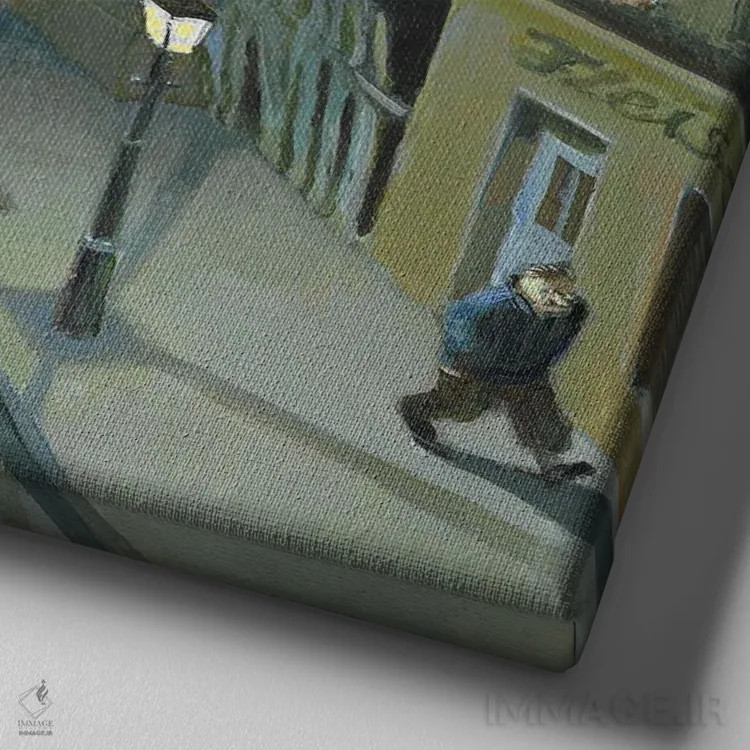 تابلو دکوراتیو عدم تحمل اثر مایکل سووا - نمای نزدیک بافت بوم