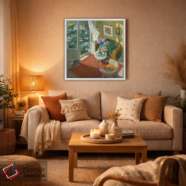 تابلو دکوراتیو ترجیح می دهم بخوانم اثر مایکل سووا - D4W