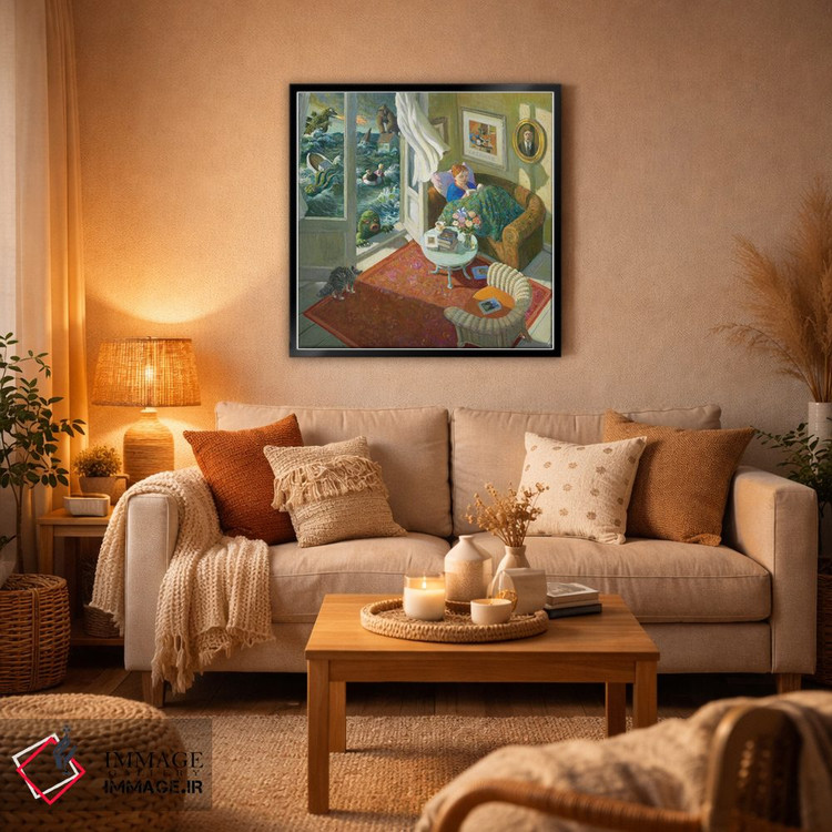 تابلو دکوراتیو ترجیح می دهم بخوانم اثر مایکل سووا - D6B