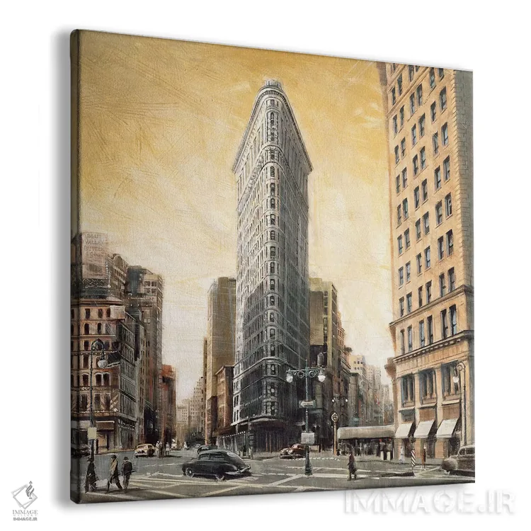 تابلو دکوراتیو ساختمان فلت آیرون اثر متیو دنیلز - نمای پرسپکتیو محصول