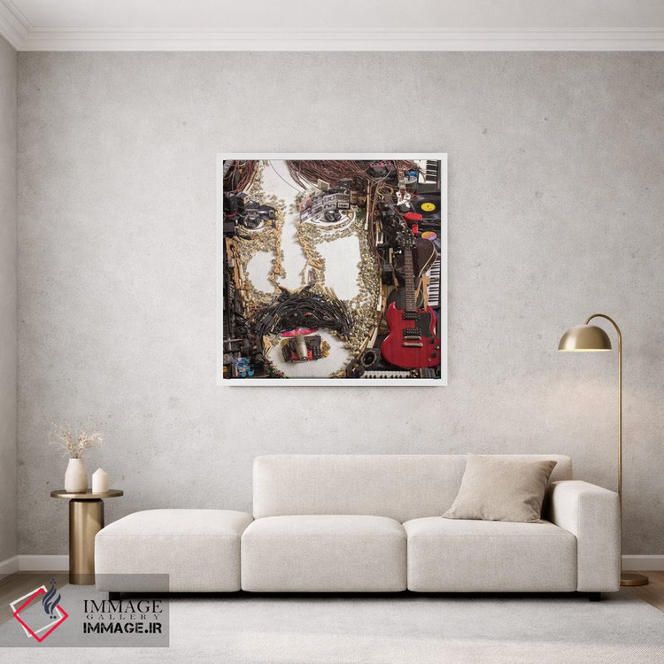 تابلو دکوراتیو پرتره سه بعدی فرانک زاپا اثر آقای کپی رایت - D1W