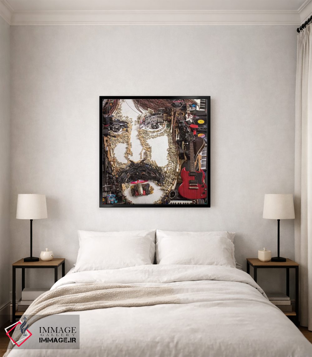 تابلو دکوراتیو پرتره سه بعدی فرانک زاپا اثر آقای کپی رایت - D4B