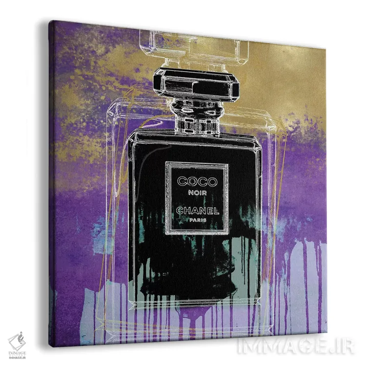 تابلو دکوراتیو نوآر روی بنفش اثر مدلین بلیک - نمای پرسپکتیو محصول