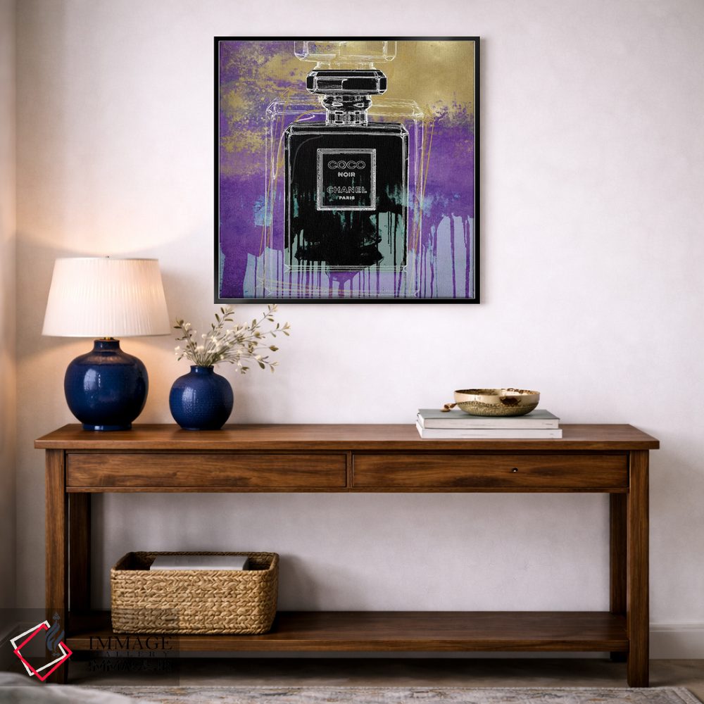 تابلو دکوراتیو نوآر روی بنفش اثر مدلین بلیک - D3B