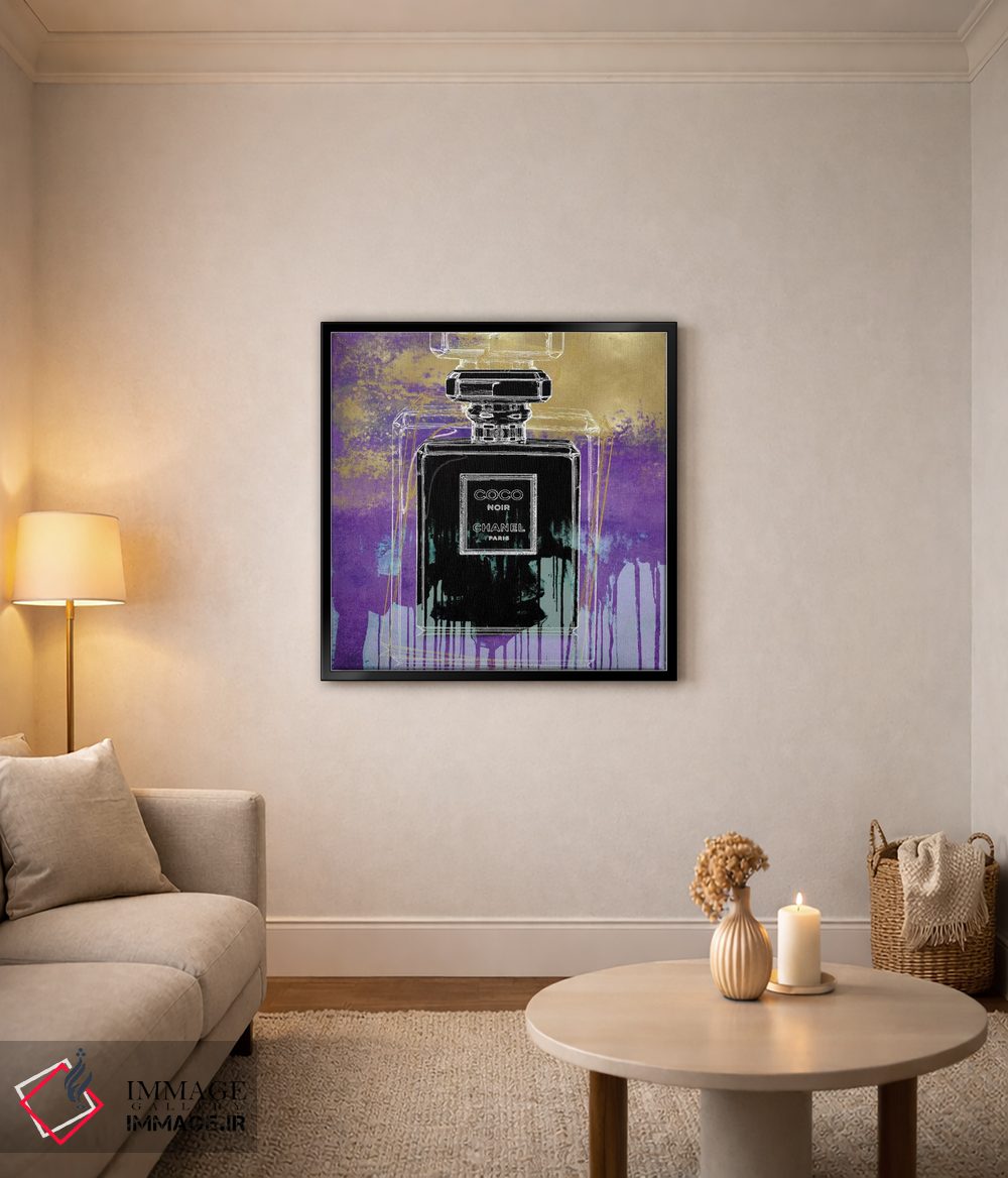 تابلو دکوراتیو نوآر روی بنفش اثر مدلین بلیک - D4B