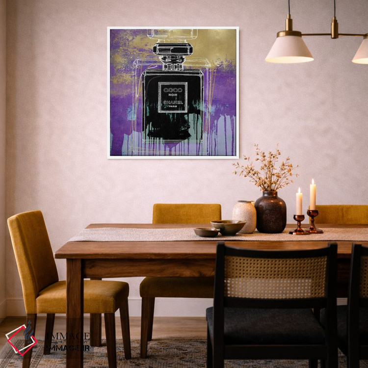 تابلو دکوراتیو نوآر روی بنفش اثر مدلین بلیک - D5W