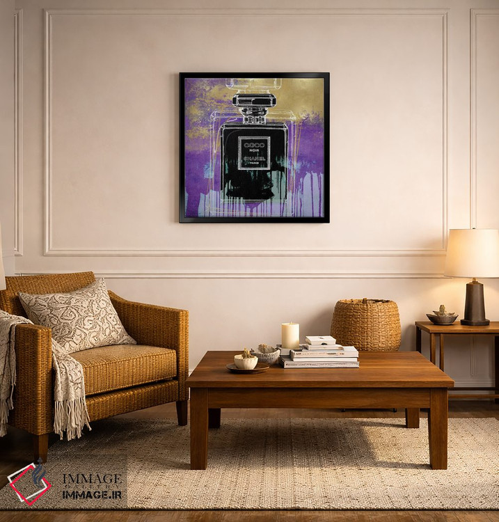 تابلو دکوراتیو نوآر روی بنفش اثر مدلین بلیک - D6B