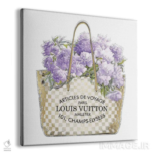 تابلو دکوراتیو دسته گل اسطوخودوس اثر مدلین بلیک - نمای پرسپکتیو محصول