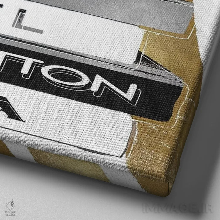 تابلو دکوراتیو عینک آفتابی طراح I اثر مدلین بلیک - نمای نزدیک بافت بوم