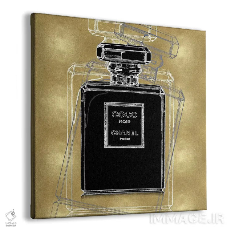 تابلو دکوراتیو نوآر روی طلایی اثر مدلین بلیک - نمای پرسپکتیو محصول