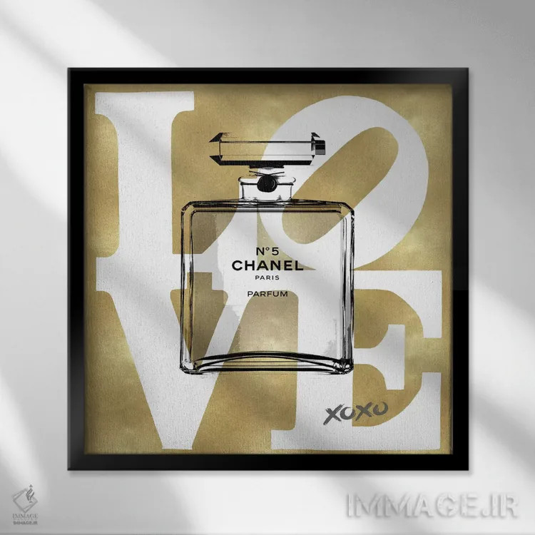 تابلو دکوراتیو عطر عشق اثر مدلین بلیک - نمای قابدار مشکی