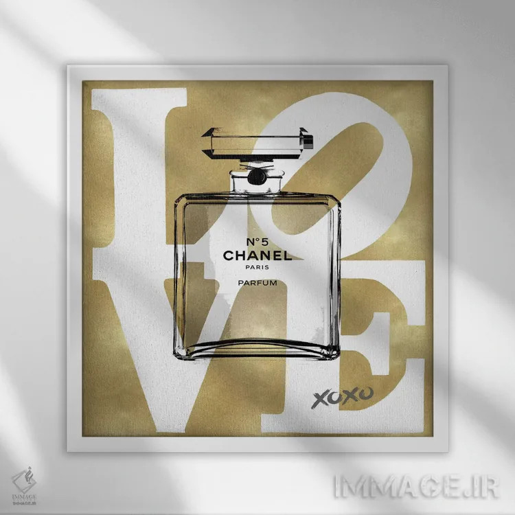 تابلو دکوراتیو عطر عشق اثر مدلین بلیک - نمای قابدار سفید