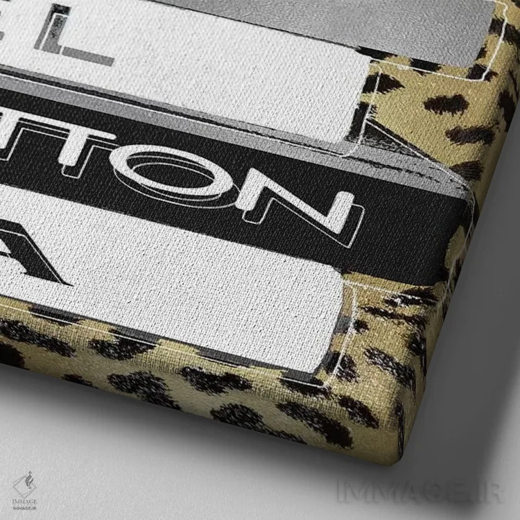 تابلو دکوراتیو عینک آفتابی طراح II اثر مدلین بلیک - نمای نزدیک بافت بوم