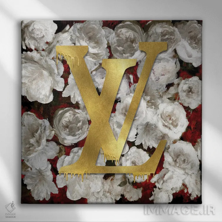 تابلو دکوراتیو مد و گل ها II اثر مدلین بلیک - نمای روبهرو روی دیوار