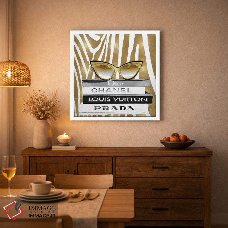 تابلو دکوراتیو عینک آفتابی طراح I اثر مدلین بلیک - D1W