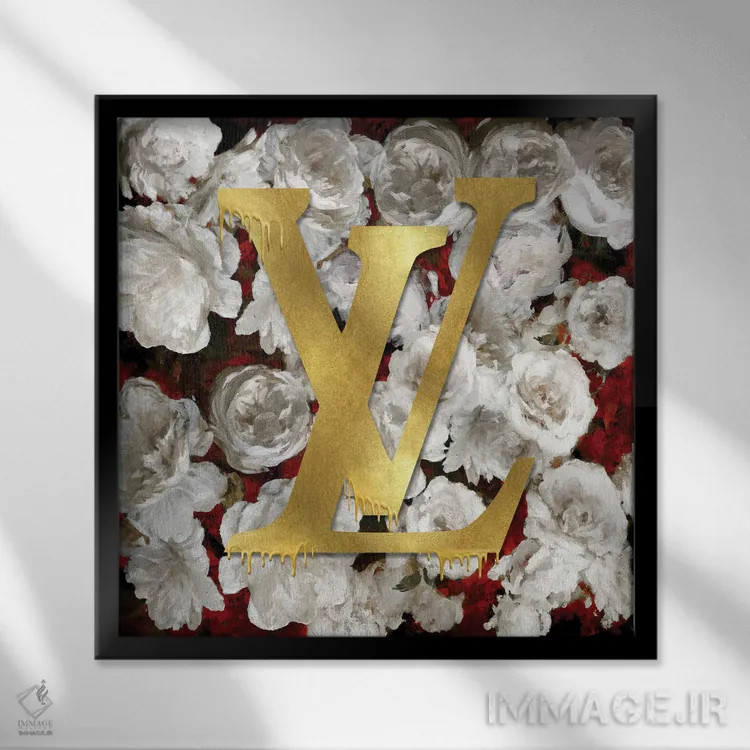 تابلو دکوراتیو مد و گل ها II اثر مدلین بلیک - نمای قابدار مشکی