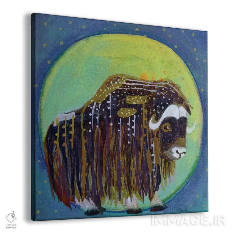 تابلو دکوراتیو ماه گاومشک اثر مادارا میسون - نمای پرسپکتیو محصول
