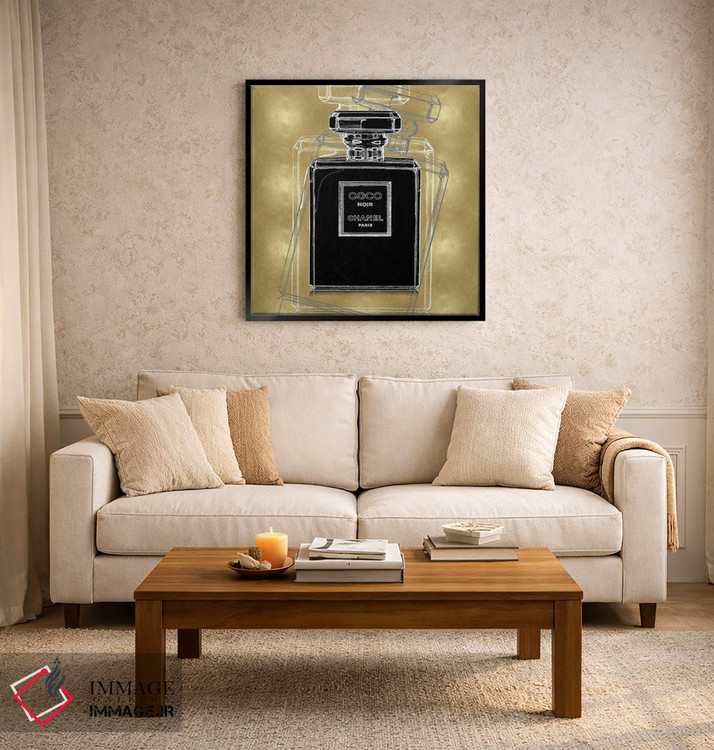 تابلو دکوراتیو نوآر روی طلایی اثر مدلین بلیک - D3B