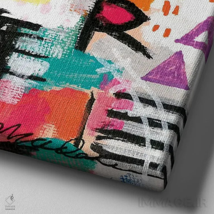 تابلو دکوراتیو خرس قطبی آلفا اثر مادارا میسون - نمای نزدیک بافت بوم