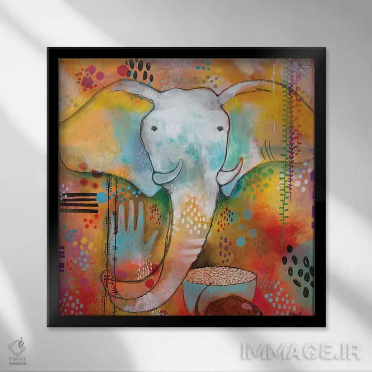 تابلو دکوراتیو گنشا راه را هموار می کند اثر مادارا میسون - نمای قابدار مشکی