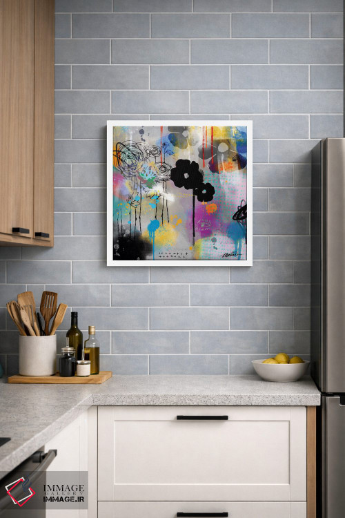 تابلو انتزاعی ارگانیک دیجیتال اثر مادارا میسون - D4W