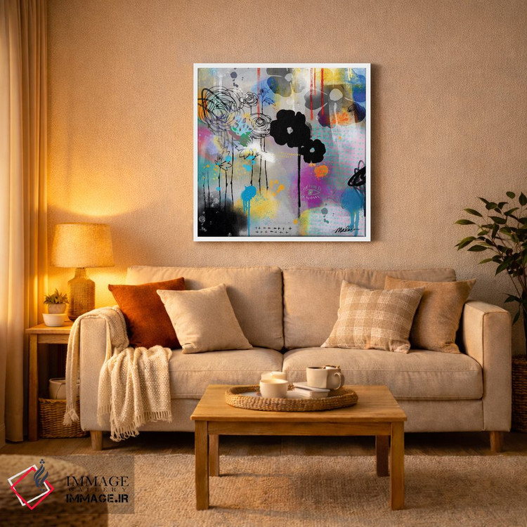 تابلو انتزاعی ارگانیک دیجیتال اثر مادارا میسون - D3W