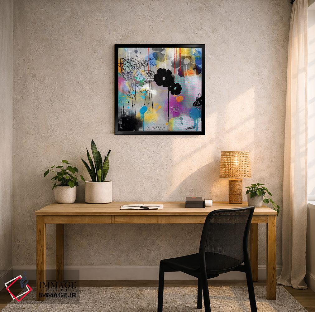 تابلو انتزاعی ارگانیک دیجیتال اثر مادارا میسون - D5B