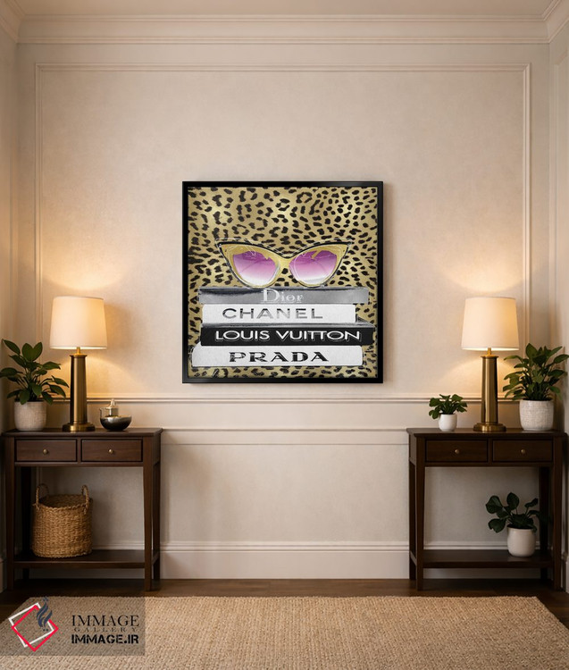 تابلو دکوراتیو عینک آفتابی طراح II اثر مدلین بلیک - D6B