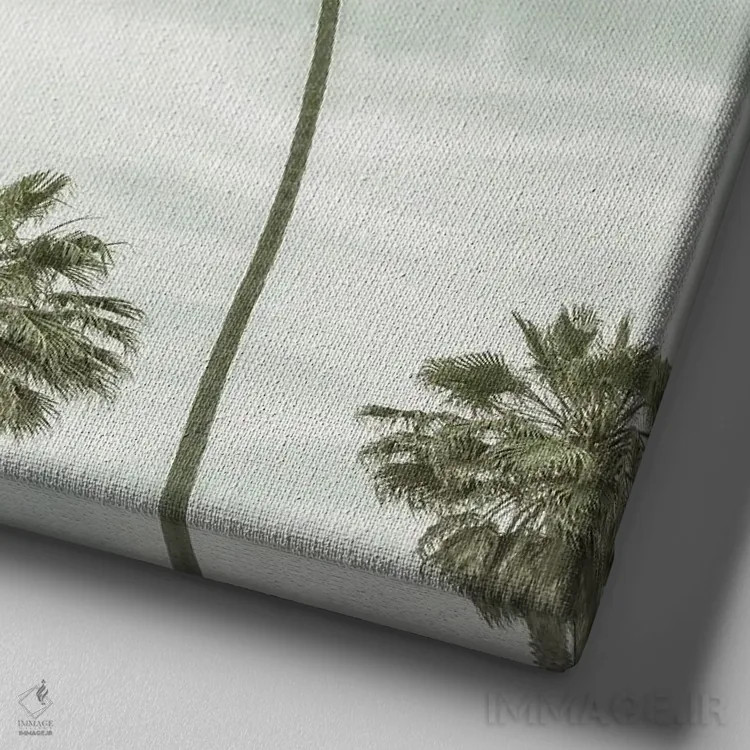 تابلو دکوراتیو نخل های قدیمی اثر ملانی ویولا - نمای نزدیک بافت بوم