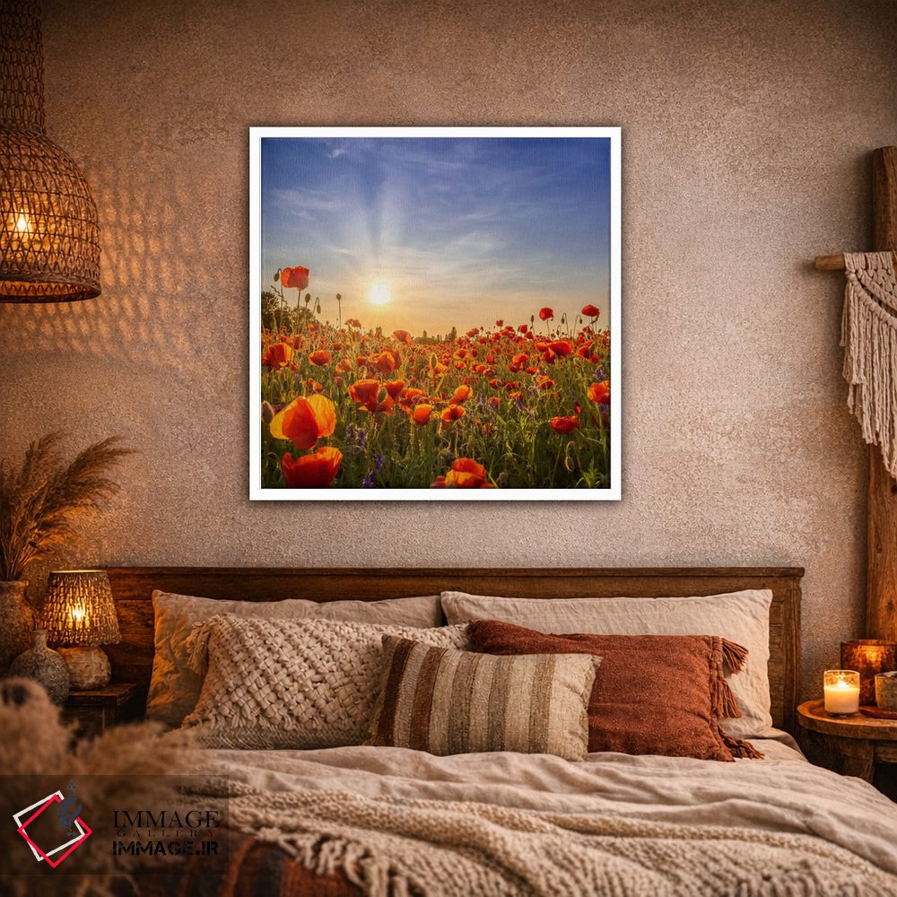 تابلو دکوراتیو شقایق های دوست داشتنی در غروب اثر ملانی ویولا - D1W