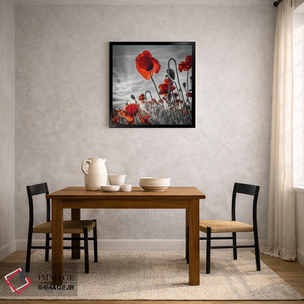 تابلو دکوراتیو شقایق های جذاب با رنگ بندی خاص اثر ملانی ویولا - D4B