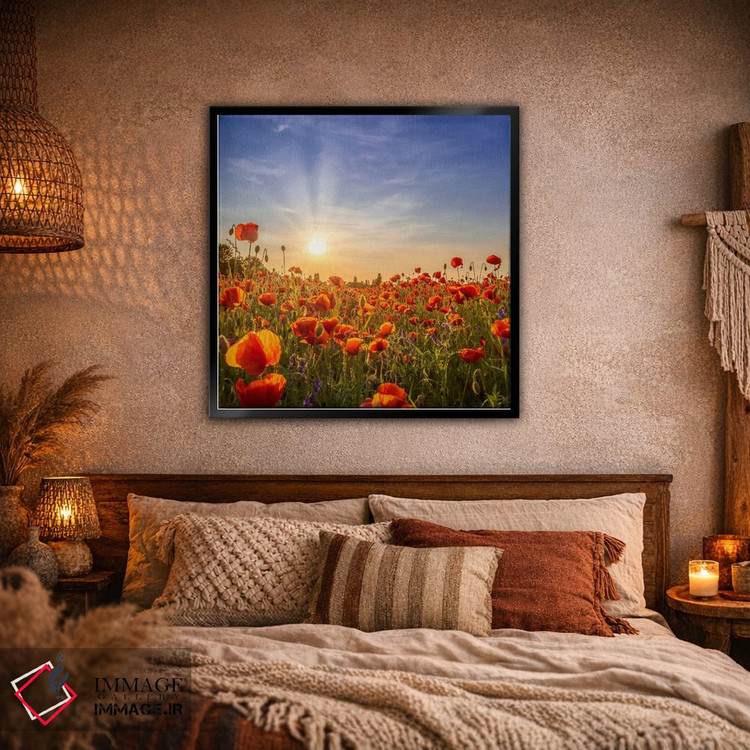تابلو دکوراتیو شقایق های دوست داشتنی در غروب اثر ملانی ویولا - D2B