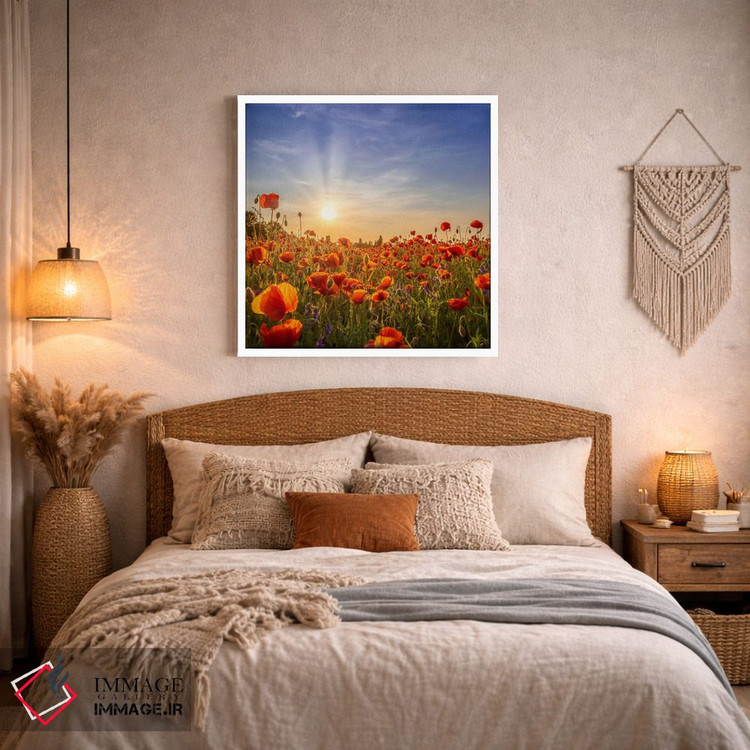 تابلو دکوراتیو شقایق های دوست داشتنی در غروب اثر ملانی ویولا - D3W