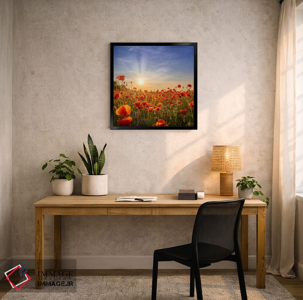 تابلو دکوراتیو شقایق های دوست داشتنی در غروب اثر ملانی ویولا - D6B