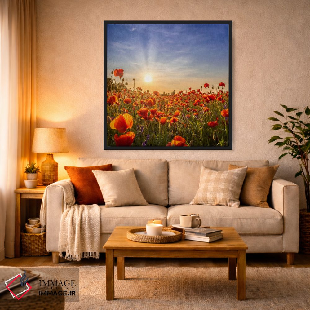 تابلو دکوراتیو شقایق های دوست داشتنی در غروب اثر ملانی ویولا - D5B