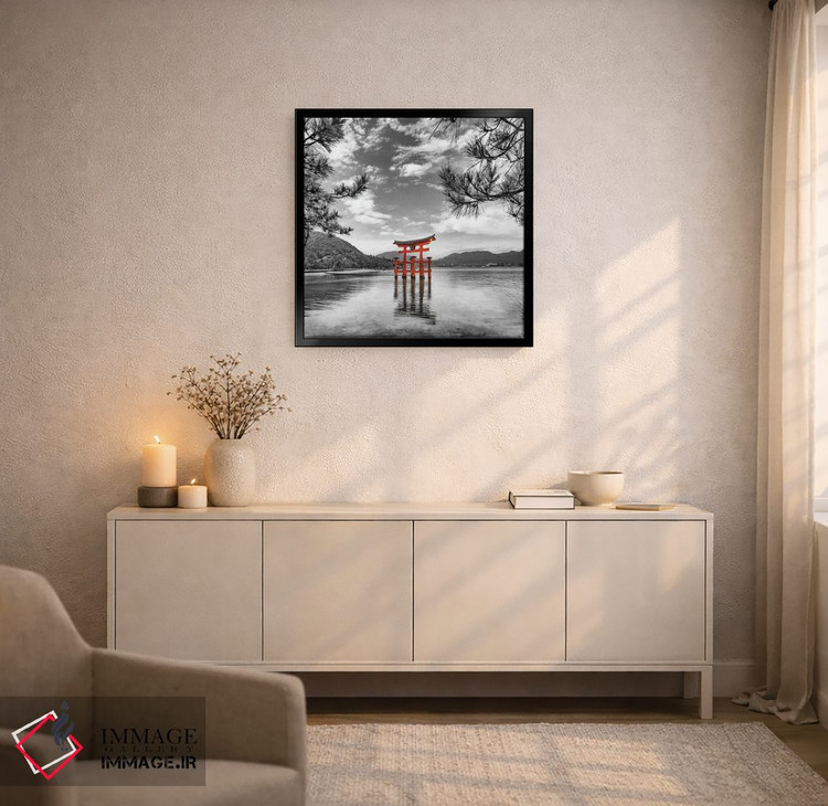 تابلو دکوراتیو توری قرمز معبد ایتسوکوشیما در جزیره میاجیما اثر ملانی ویولا - D6B