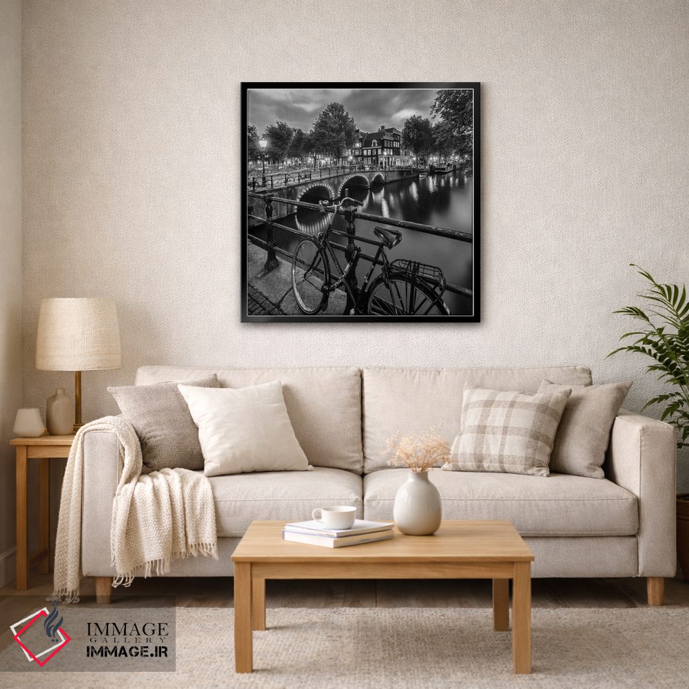 تابلو دکوراتیو برداشت عصرگاهی از کانال براورزگرخت آمستردام اثر ملانی ویولا - D3B
