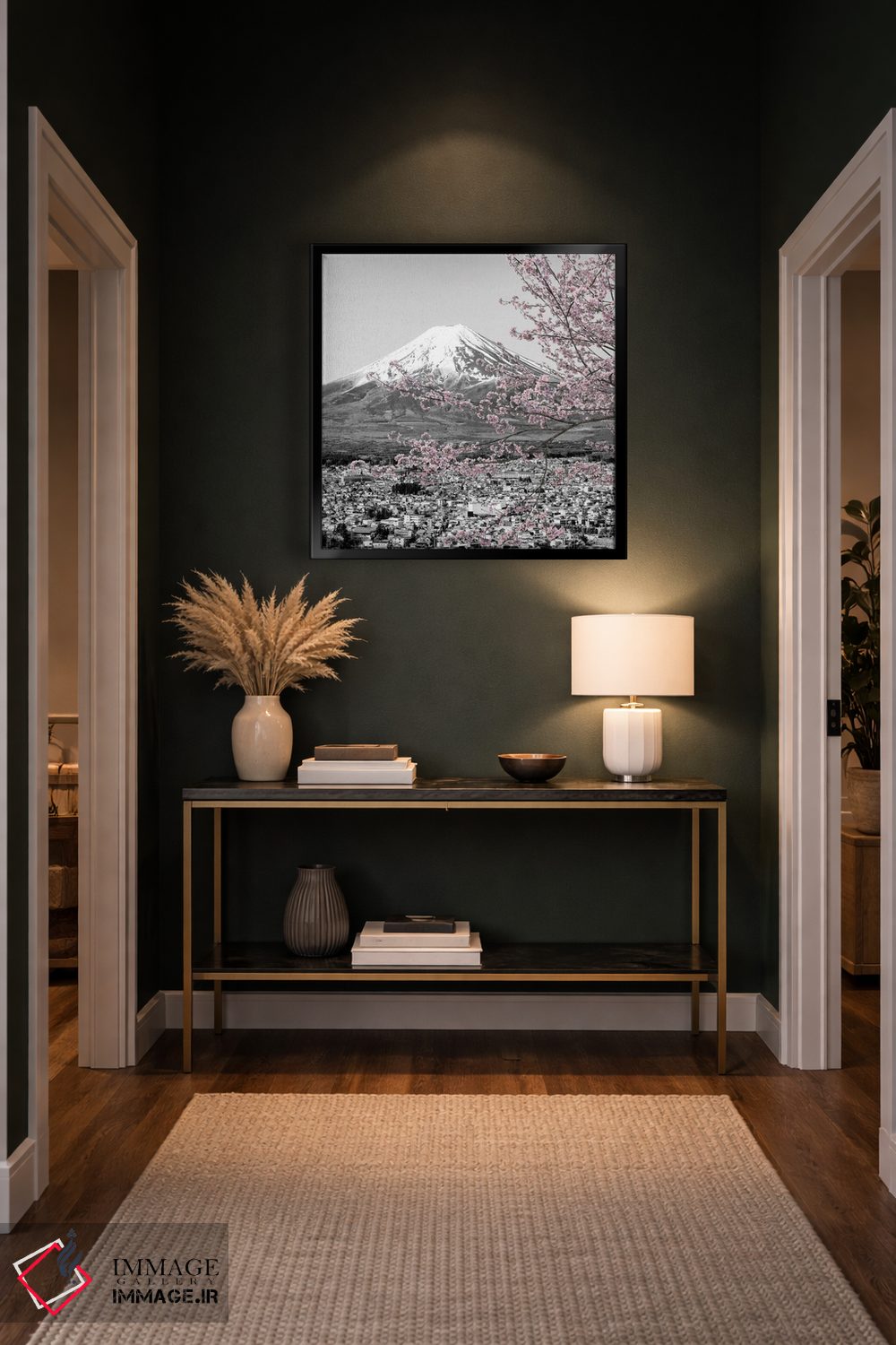 تابلو دکوراتیو منظره دل انگیز فوجی در فصل شکوفه های گیلاس اثر ملانی ویولا - D6B