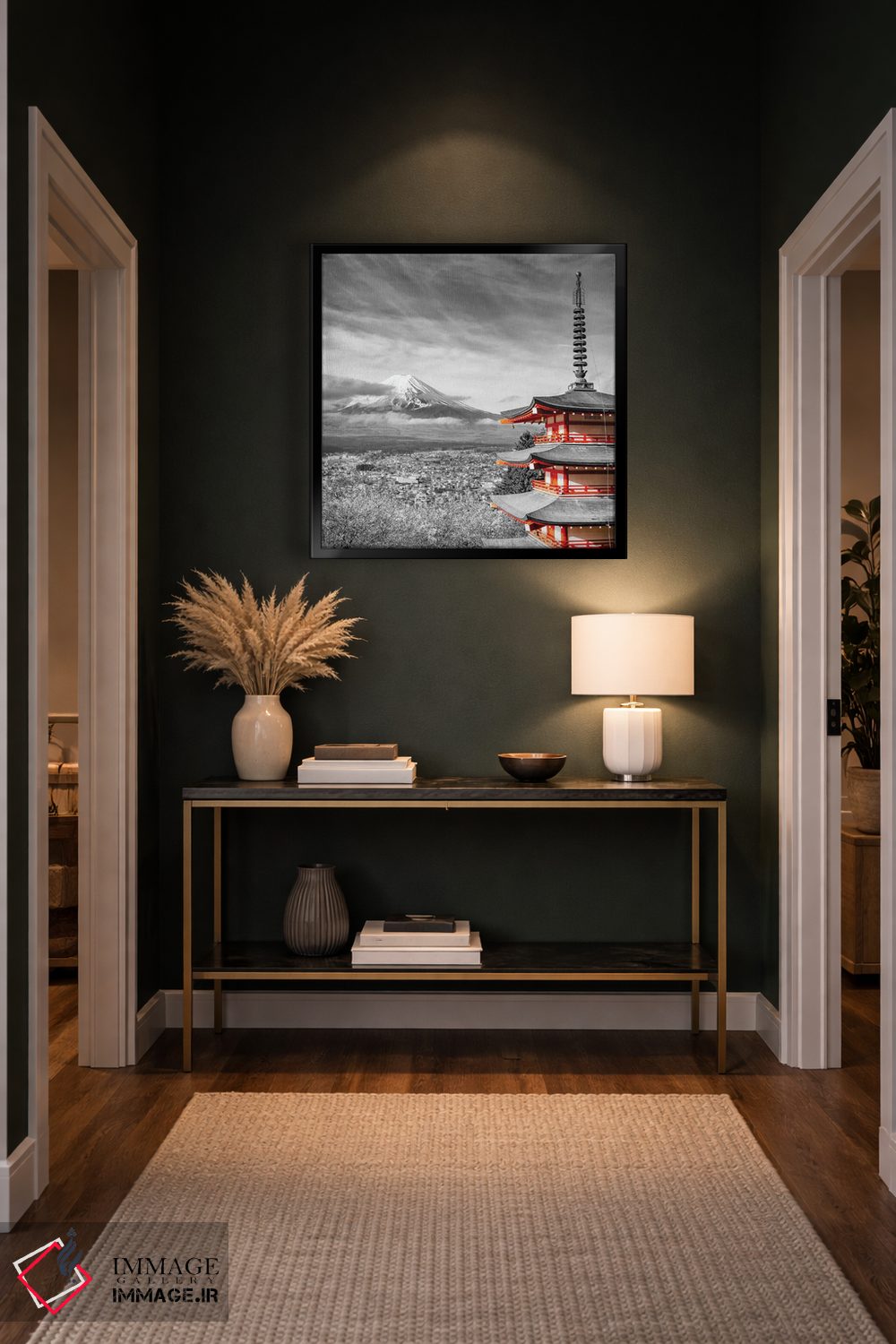 تابلو دکوراتیو نمای دوست داشتنی فوجی با پاگودای چوریتو به سبک کالرکی اثر ملانی ویولا - D6B